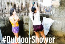 2 Filipinas Take Outdoor Shower in My Back Yard! 2 #Filipinas Take #Outdoor #Shower in My Back Yard! #Ligo #Philippines #SubicBay #BarrioBarretto