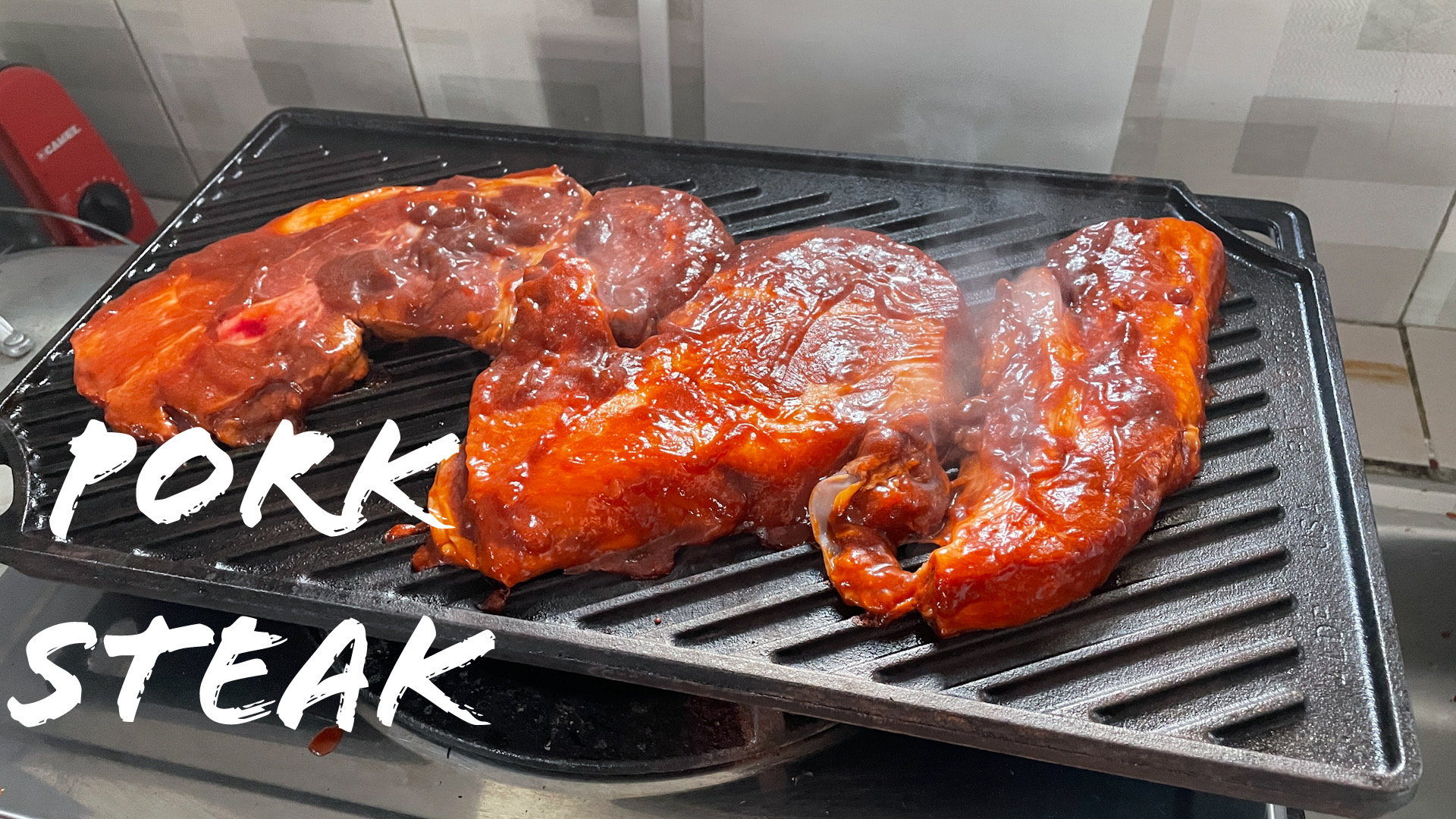I'm Cooking Pork Steaks on the Lodge Cast Iron Grill & Griddle