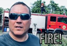 Brush Fire with STRUCTURES IN DANGER! #AngelesCity 2022 0330 Brush Fire Angeles City Philippines Fire Department