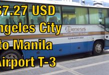 $7.27 USD (380 Pesos) Bus from SM Clark Angeles City to Manila Airport NAIA Terminal 3 2022 0522 Philippines Lifestyle $7.85 USD SM Clark to Manila NAIA Terminal 3