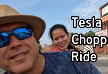 Evening Ride on the Tesla Chopper – We Saw a BIG House for Sale & a BIG House for Rent Join us for our evening cruise through the streets of Angeles City on the Tesla Chopper.