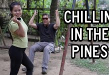 Filipina Wife Interrupts My Family Time in the Pines with Her Modeling Skills 2023 0325 Baguio Philippines Chillin' in the Pines with Filipina Wife