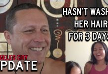 Filipina Wife #2 HIRES A PLUMBER for $1.79 USD & Says MULTIPLE PROBLEMS Causing Her STRESS! 2023 0510 Angeles City Philippines Lifestyle Fatima Hasn't Washed Her Hair in 3 Days