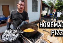 Cooking Homemade Pizza in the Lodge 6 Quart Cast Iron Double Dutch Oven Cooking Homemade Pizza in the Lodge 6 Quart Cast Iron Double Dutch Oven