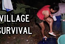 How To Shower? Philippines Village Survival Skills Philippines Village Survival Skills - Night Fishing With Filipina Wife