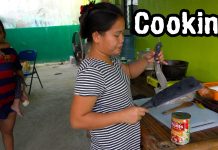 Filipina Wife Uses 2 Of My Good Knives As Can Opener While Cooking Spaghetti and Fried Chicken! Filipinas Are Cooking Fried Chicken and Spaghetti