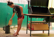 Filipina Wife TATTOOS The Wood On My Brand New Barbecue Grill! Filipina Wife TATTOOS The Wood On My Brand New Barbecue Grill!