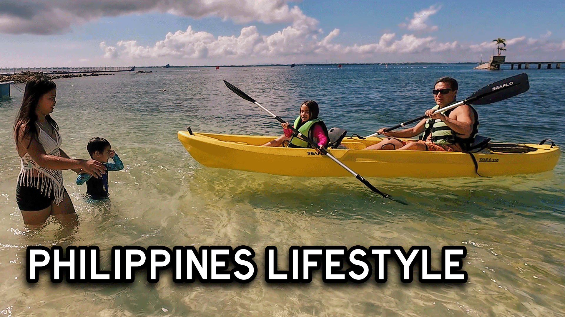 Philippines Lifestyle Day at the Beach Kayak Swimming