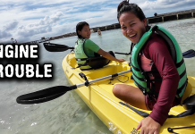 After Breakfast, 2 Filipinas Have Engine Trouble Aboard Their Kayak After Breakfast, 2 Filipinas Have Engine Trouble Aboard Their Kayak