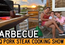 I’m Cooking Barbecue Pork Steaks In My Outdoor Studio I'm Cooking Barbecue Pork Steaks In My Outdoor Studio