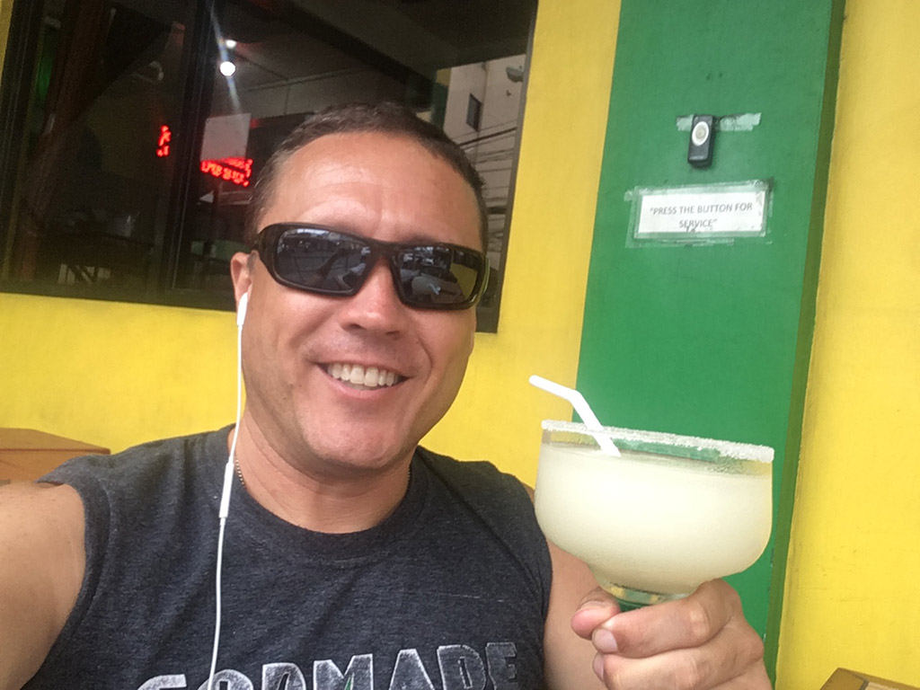 Best Place to Eat in Angeles City Philippines Tequila Reef Cantina Bar and Restaurant - Drinking a Frozen Margarita