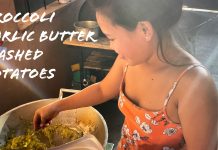 Walk to Pick Up Some Pork Chops and Cooking Broccoli Garlic Butter Mashed Potatoes! Broccoli Garlic Butter Mashed Potatoes Philippines Lifestyle