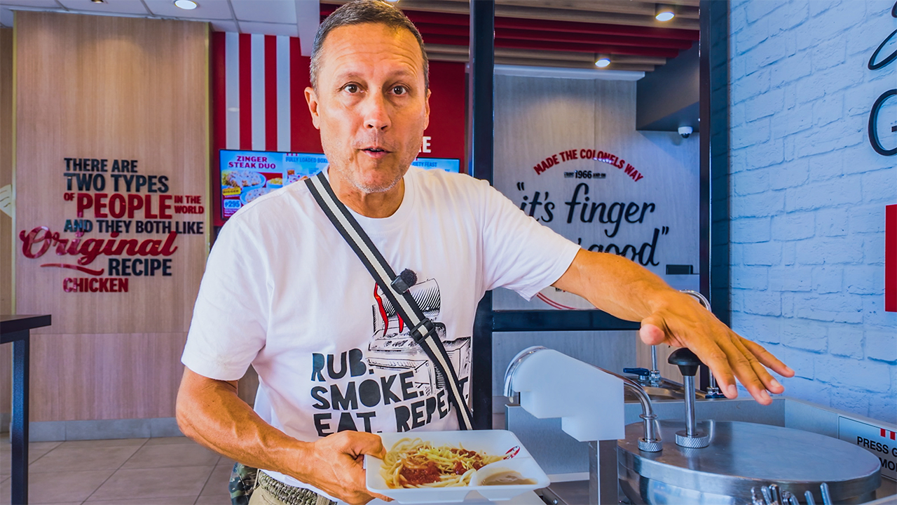 Can a family of 4 eat at KFC in The Philippines for $11 U.S. dollars?