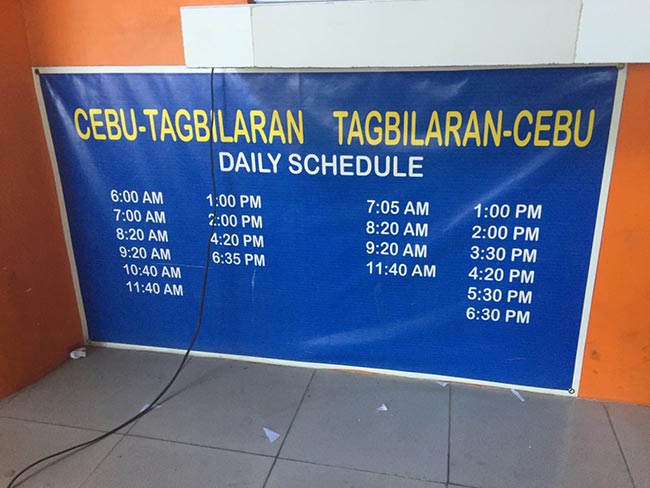 Cebu to Tagbilaran Oceanjet Ferry Schedule & Times - Philippines