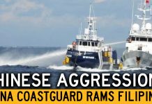 Chinese Coastguard Water Cannons & Rams Stern of BFAR Ship in Philippine Waters Chinese Coastguard Water Cannons & Rams Stern of BFAR Ship in Philippine Waters