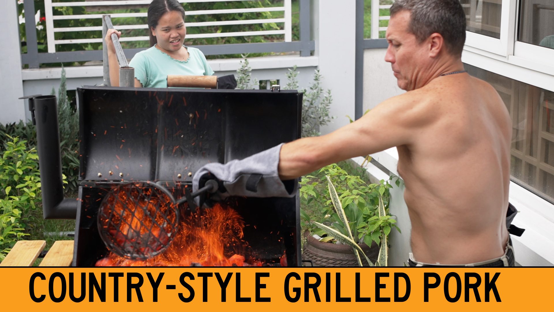Cooking Country Style Grilled Pork Outdoor Barbecue Grill