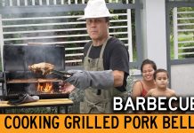 Cooking Pork Belly and Thick Bacon On The Barbecue Grill Barbecue Pork Belly and Country Style Pork on the Barbecue Grill Cooking Show