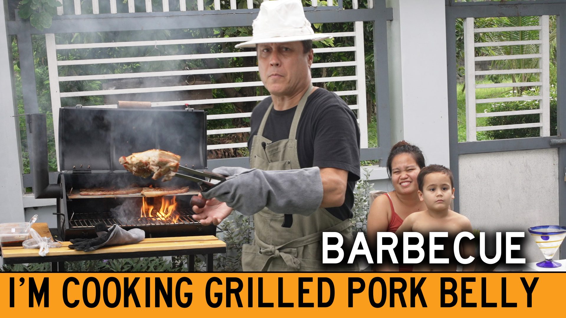 Barbecue Pork Belly and Country Style Pork on the Barbecue Grill Cooking Show