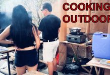 Cooking Outdoors with 2 #Filipinas – Chef Nenita Marinates the Pork. Chef Marcos Mans the Grill. Cooking Outdoors with 2 #Filipinas - Chef Nenita Marinates the Pork. Chef Marcos Mans the Grill