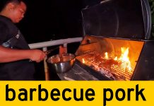 Filipinas Want To Eat Barbecue Pork Filipinas Cook Barbecue Pork on the Grill