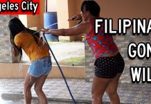 Filipinas GONE WILD with the Water Hose! A Trip to the Bikini Shop & Decorating the Christmas Tree! Filipinas Gone Wild Angeles City Philippines