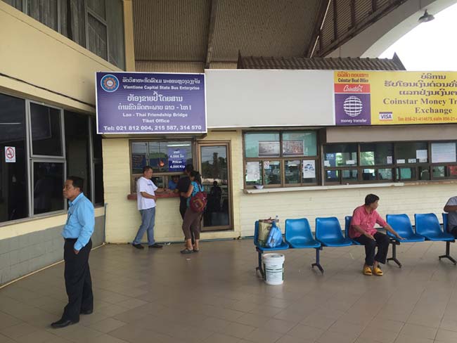 Friendship Bridge Laos Immigration Purchase Bus Ticket Across Mekong River