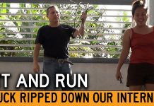 Hit-and-Run Truck Ripped Down Our Fiber Optic Internet Line! Hit-and-Run Truck Ripped Down Our Fiber Optic Internet Line!