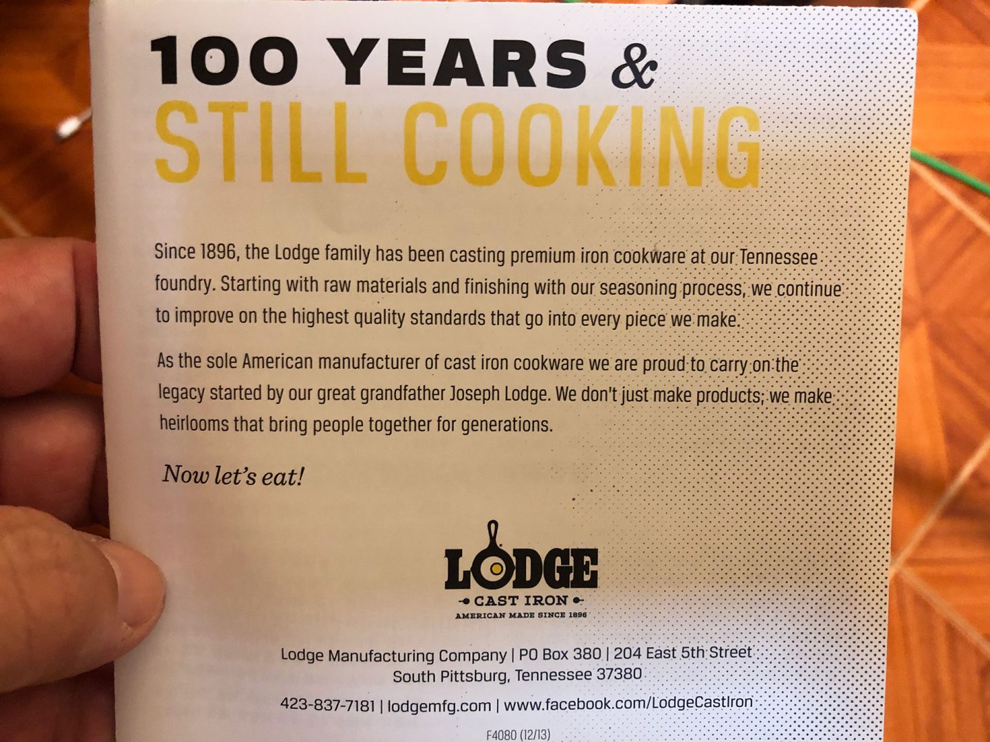 Lodge Cast Iron Combo Cooker Instruction Booklet