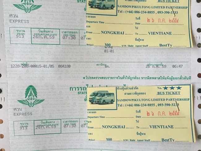 Nong Khai Train to Thanaleng Laos Tickets