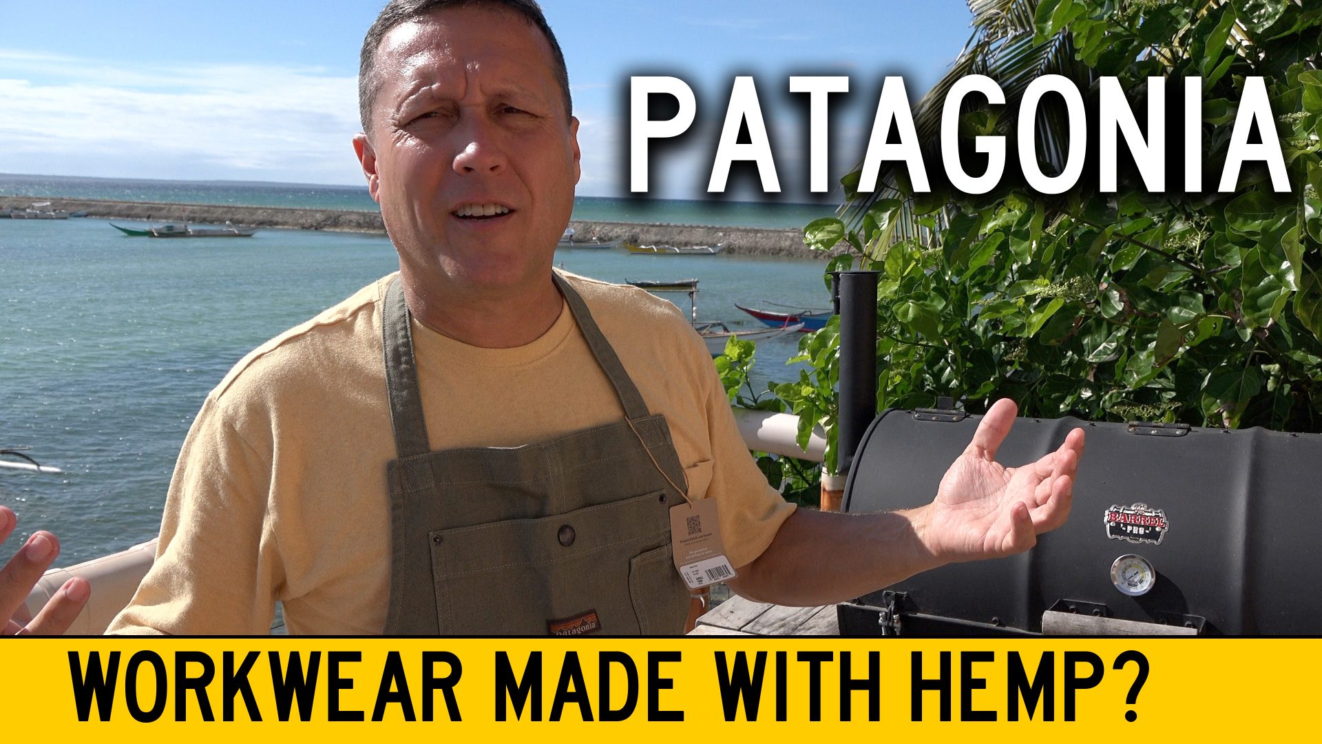 Patagonia Workwear - Men's Pocket Tee Shirt, Work Apron, & Organic Cotton Corduroy Utility Shorts