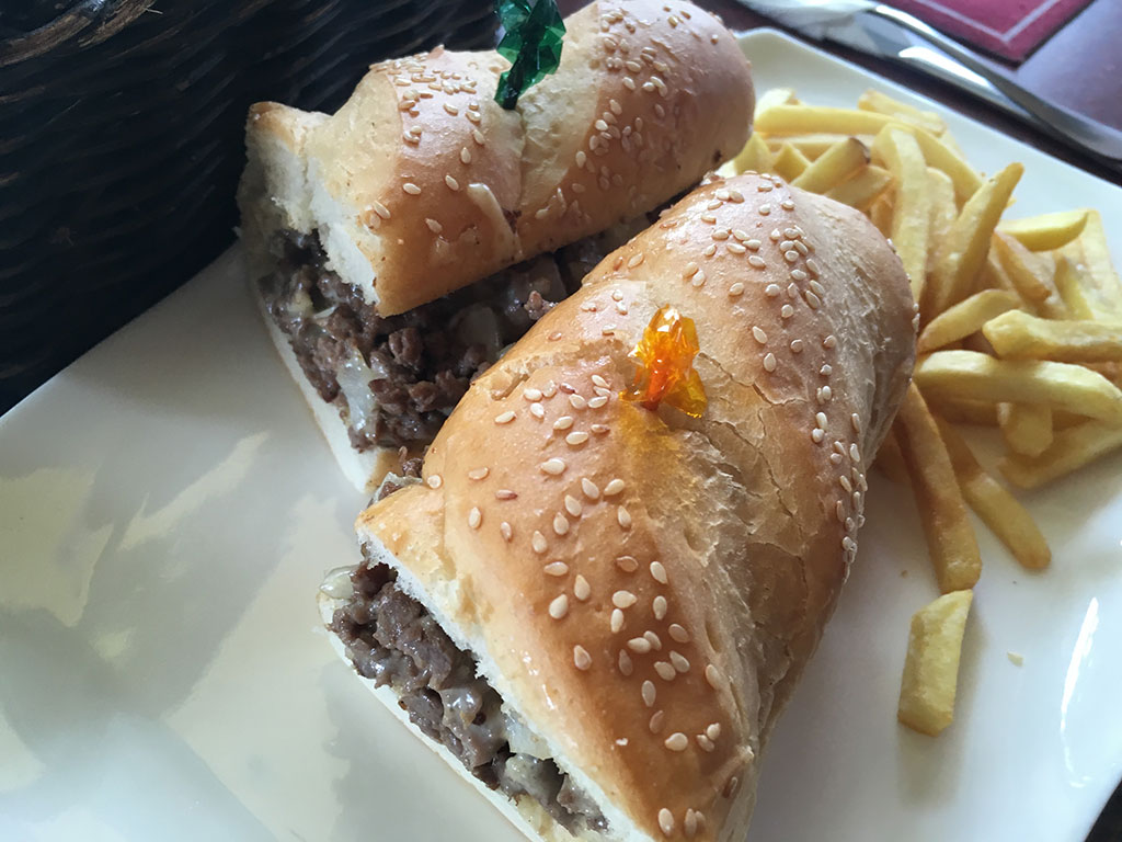 Phillies Sports Grill & Bar - Angeles City, Philippines - Philly Cheesesteak Sandwich & French Fries