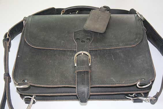 Saddleback Carbon Black Leather Briefcase Best Quality