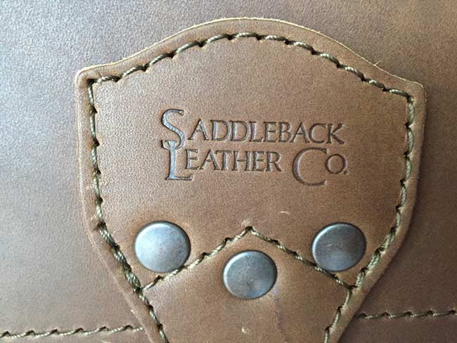 Saddleback Leather Classic Briefcase - Large - Tobacco - The Most Interesting Travel Bag - Logo