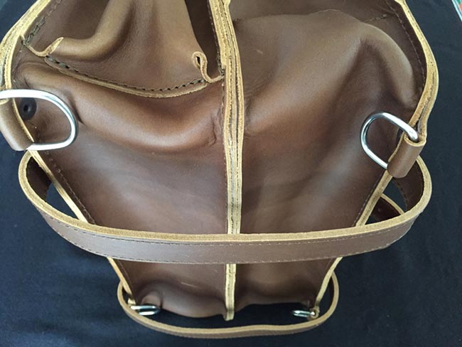 Saddleback Leather Classic Briefcase - Large - Tobacco - The Most Interesting Travel Bag - View of Bottom and Belts