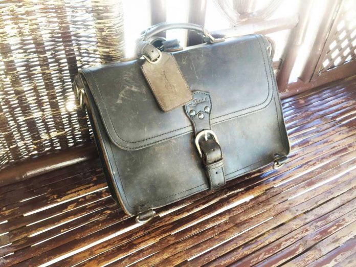 Saddleback Leather Thin Briefcase Travel Photos - Beach Cabana Sunlight - Philippines