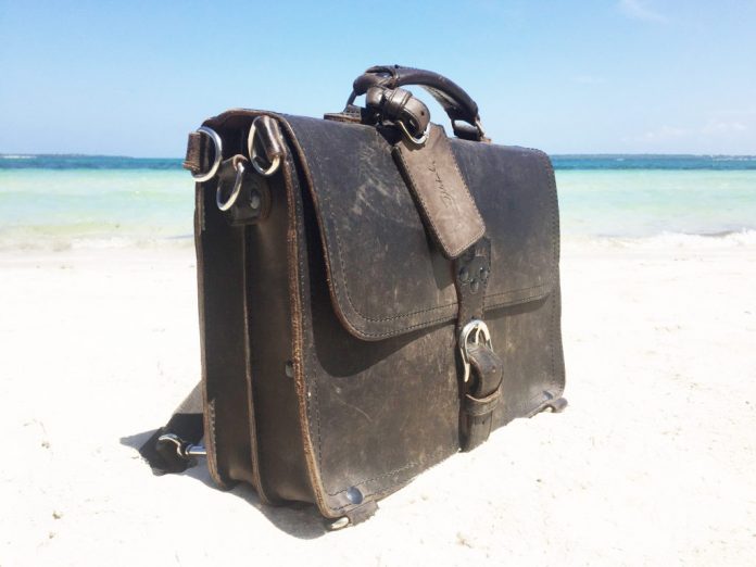 Saddleback Leather Thin Briefcase Travel Photos - Sandy Beach in the Philippines