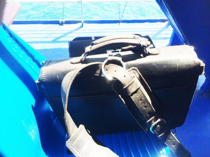 Saddleback Leather Thin Briefcase Travel Photos - Riding on the Ferry in the Philippines