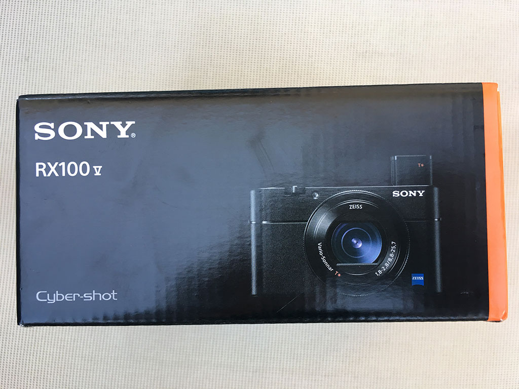 Sony RX100 V Unboxing Video - Side View of Box