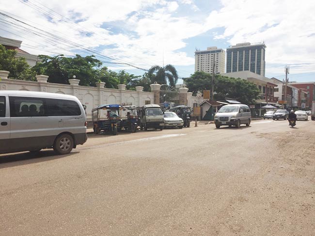 Thailand Embassy Consulate Section Vientiane Laos Front Gate Entrance