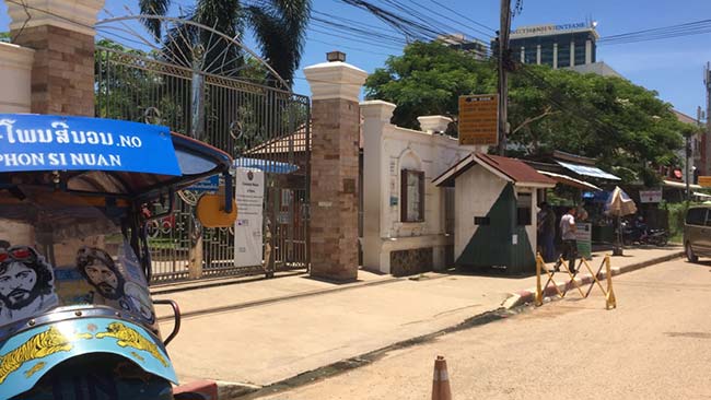 Thailand Embassy Consulate Section Vientiane Laos Front Gate