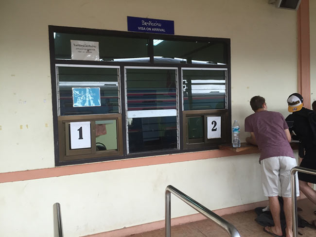 Thanaleng Train Station Immigration Laos Paperwork Visa Arrival Card Window One Two