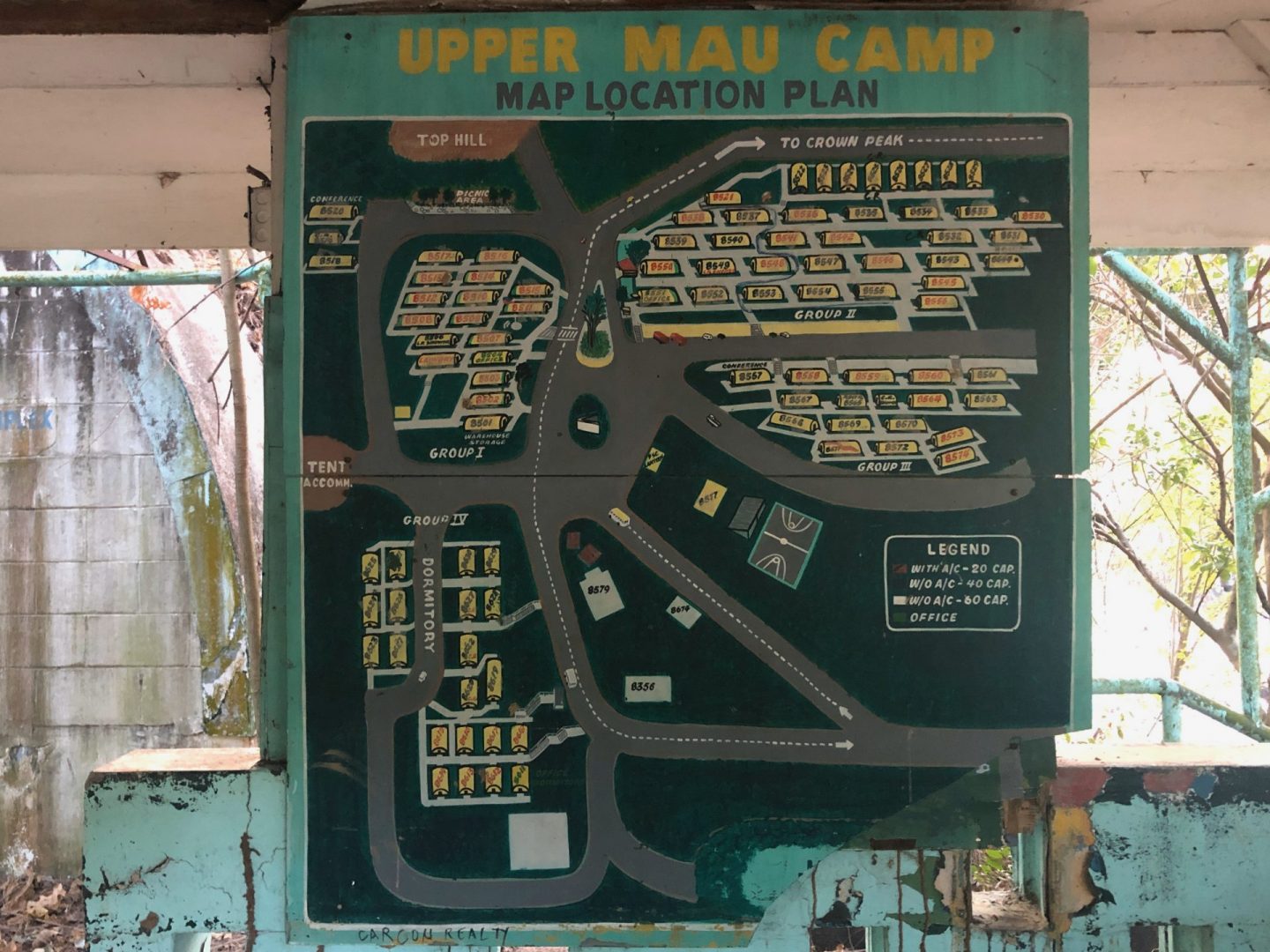 Upper MAU Camp Subic Bay Naval Base USMC Map