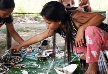 Boodle Fight in Philippines Village