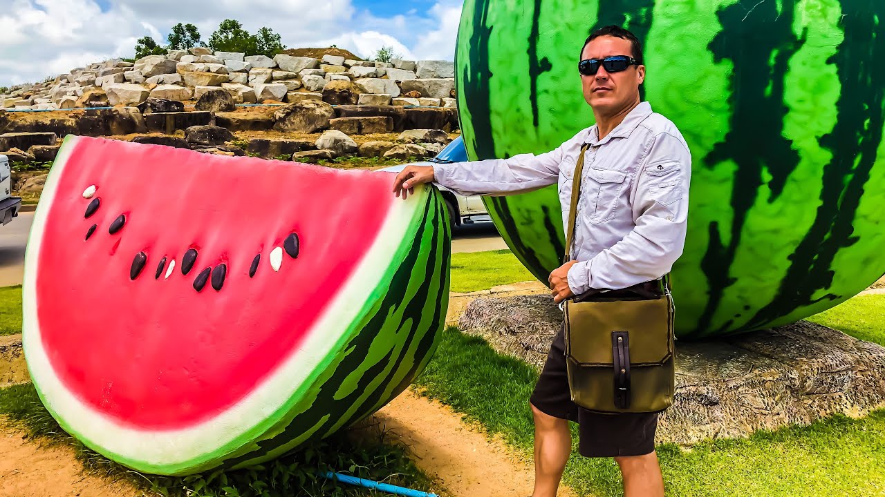 Giant Fruit by Nong Nooch Gardens - Thailand Motorbike Adventure Travel